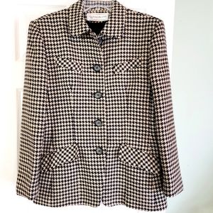 Vintage Evan Picone 80s Houndstooth Blazer 1980s professional jacket
